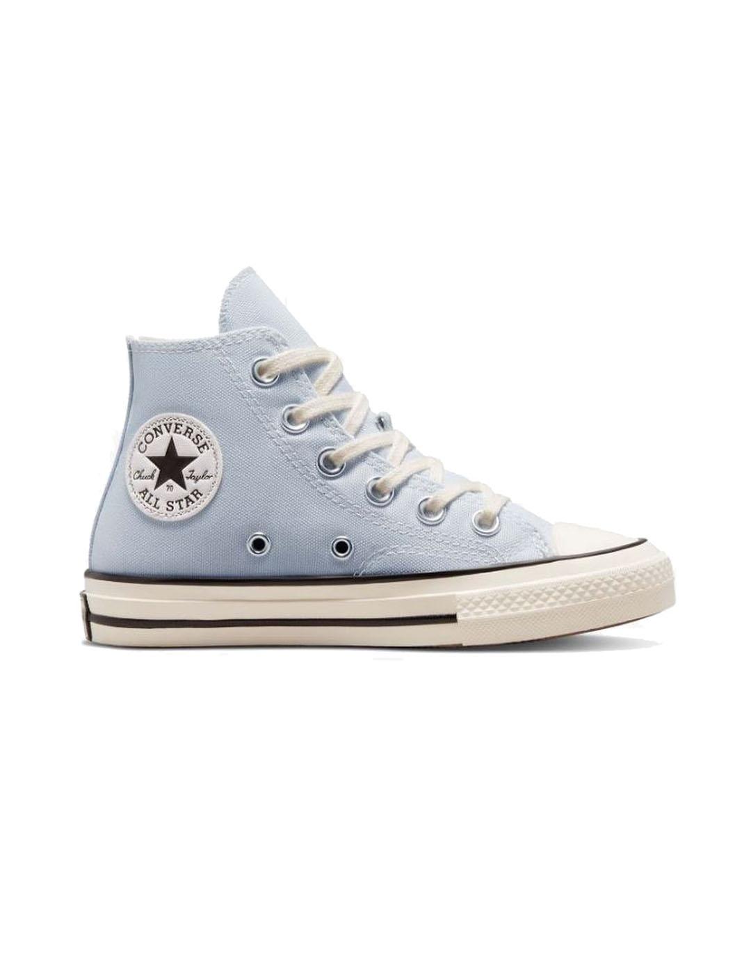 Converse Chuck 70Hi Azul Niña - Caña Alta - Cordones - Lona