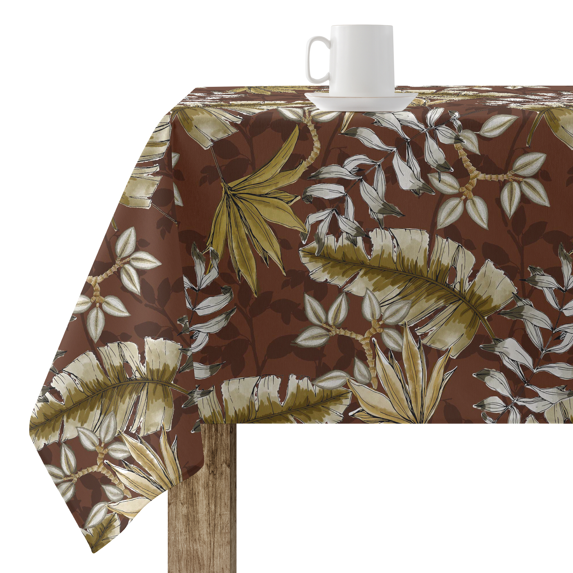 BL Belum Mantel tropical confeccionado algodón-poliéster
