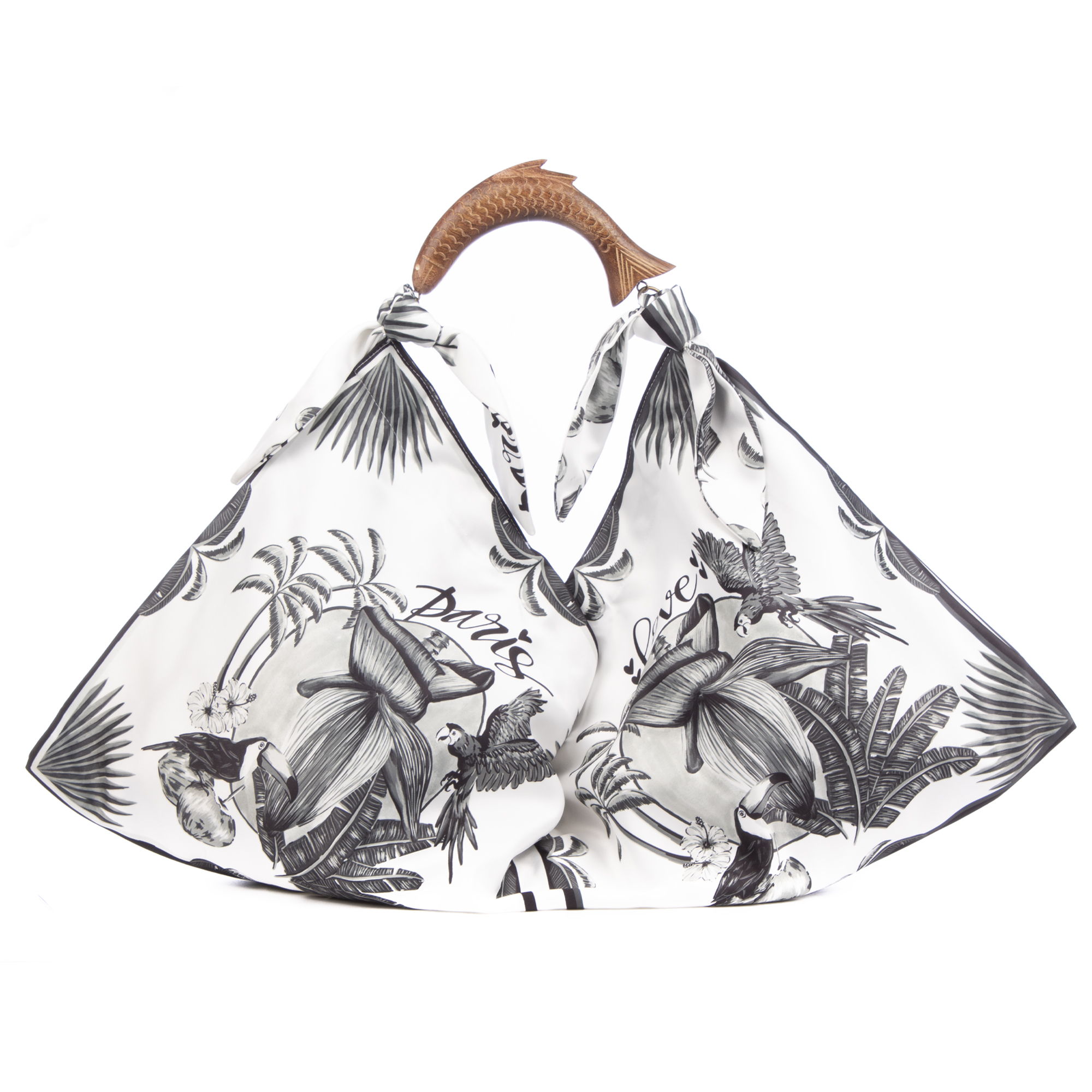 FIRENZE ARTEGIANI Berchidda Bolso de hombro Mujer. Fabricado en tejido poliéster con asa de madera. 69x2x40cm.