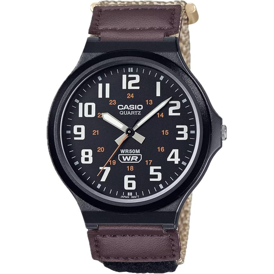 reloj deportivo militar hombre Casio MW-240B-5BV 43.6mm 50m WR correa de tela