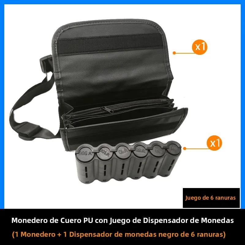 TK Bolsa De Cinturón De Cuero PU Para Almacenamiento De Monedas Y Dinero Seguro Organizador Dispensador Para Cajeros Conductores Y Sirvientes