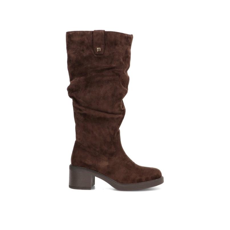Bota Campero Mustang - Mujer - Tacón Medio - Modelo 55971 - Color Café