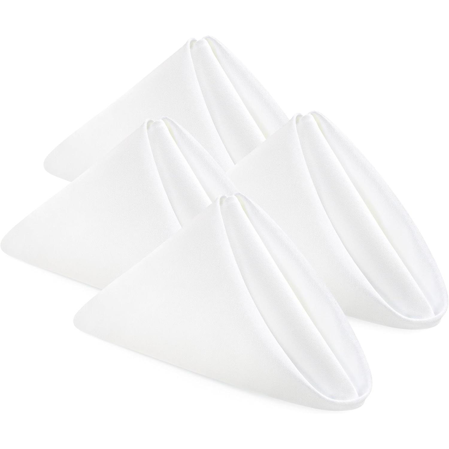 TK Servilletas de Tela reutilizables (paquete de 24) (Blancas, 43x43 cm)