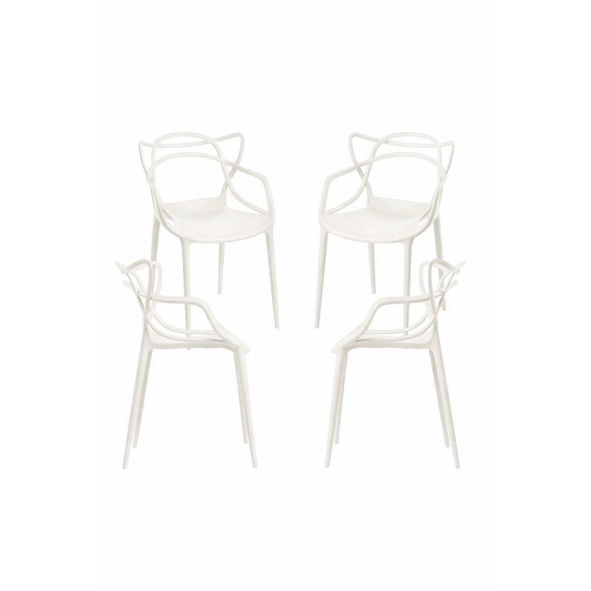 Regalos Miguel - Packs Sillas Jardín - Pack 4 Sillas Korme - Blanco