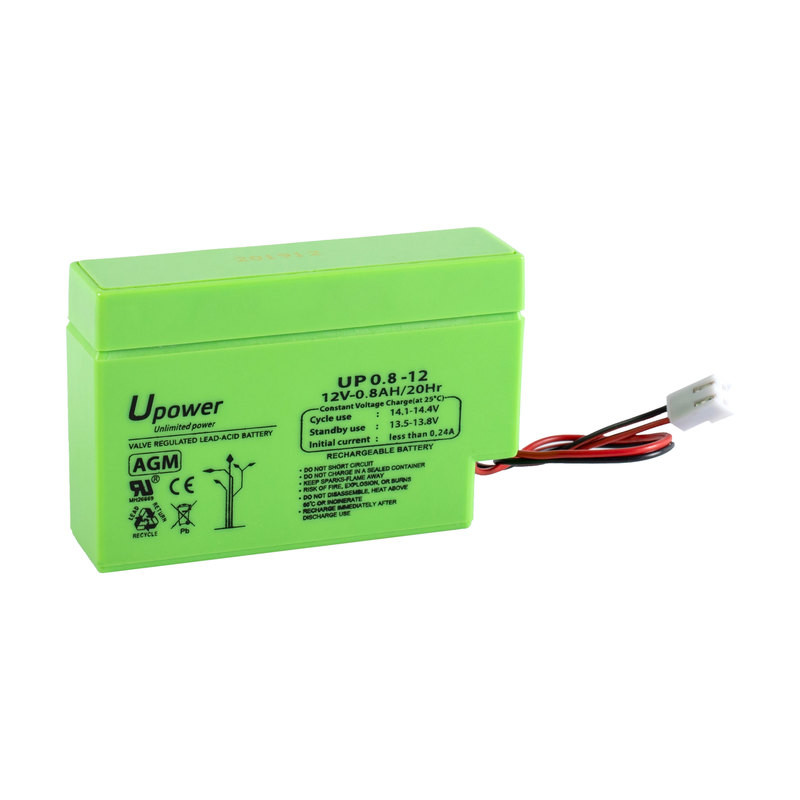 Batería Sellada U-Power 12V 0.8Ah para Equipos Médicos y Eléctricos