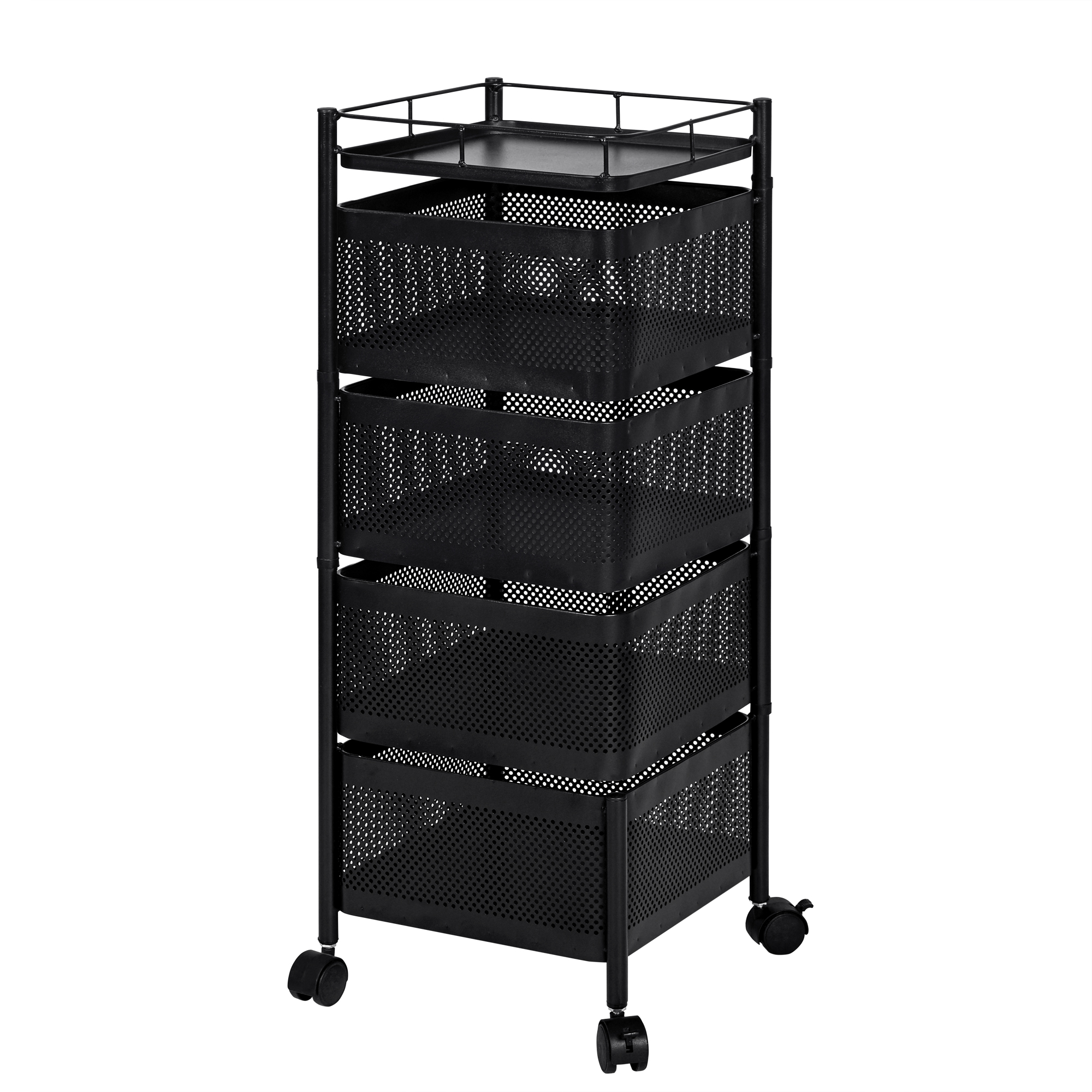 T-lovendo Cesta Metálica Plegable Ahorra Espacio para Cocina, Baño y Más