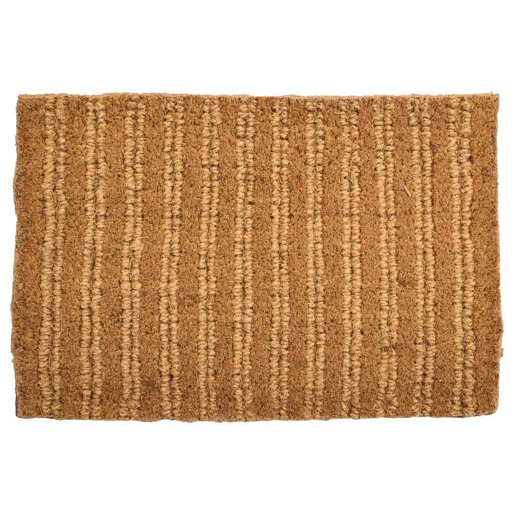 Felpudo fibra natural y goma marron 60x40