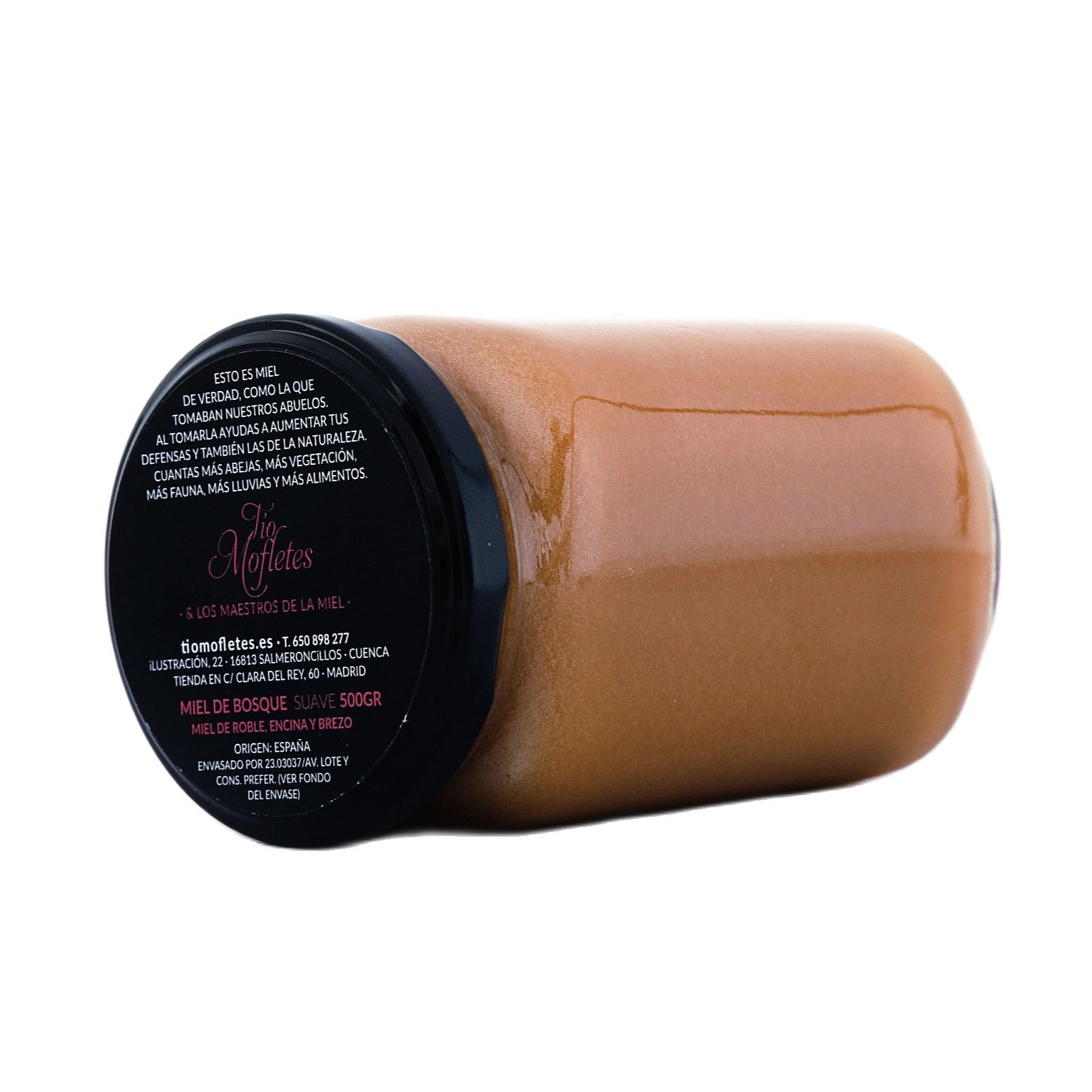 Miel del Tío Mofletes - Miel de Bosque Espesa con Minerales y Antioxidantes - 500g