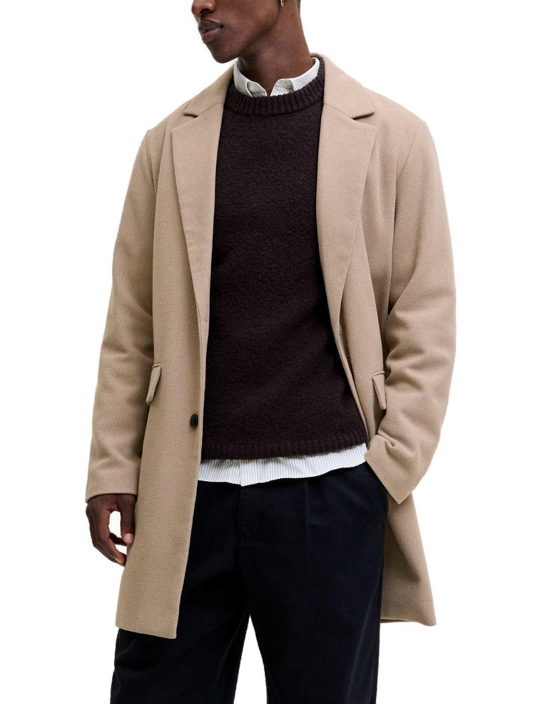 Chaqueta Jack&Jones Harris beige de paño para hombre