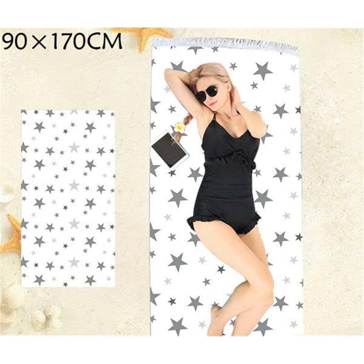PLUSHOME Toalla de Playa Rectangular 90x170cm de Microfibra Alta Calidad