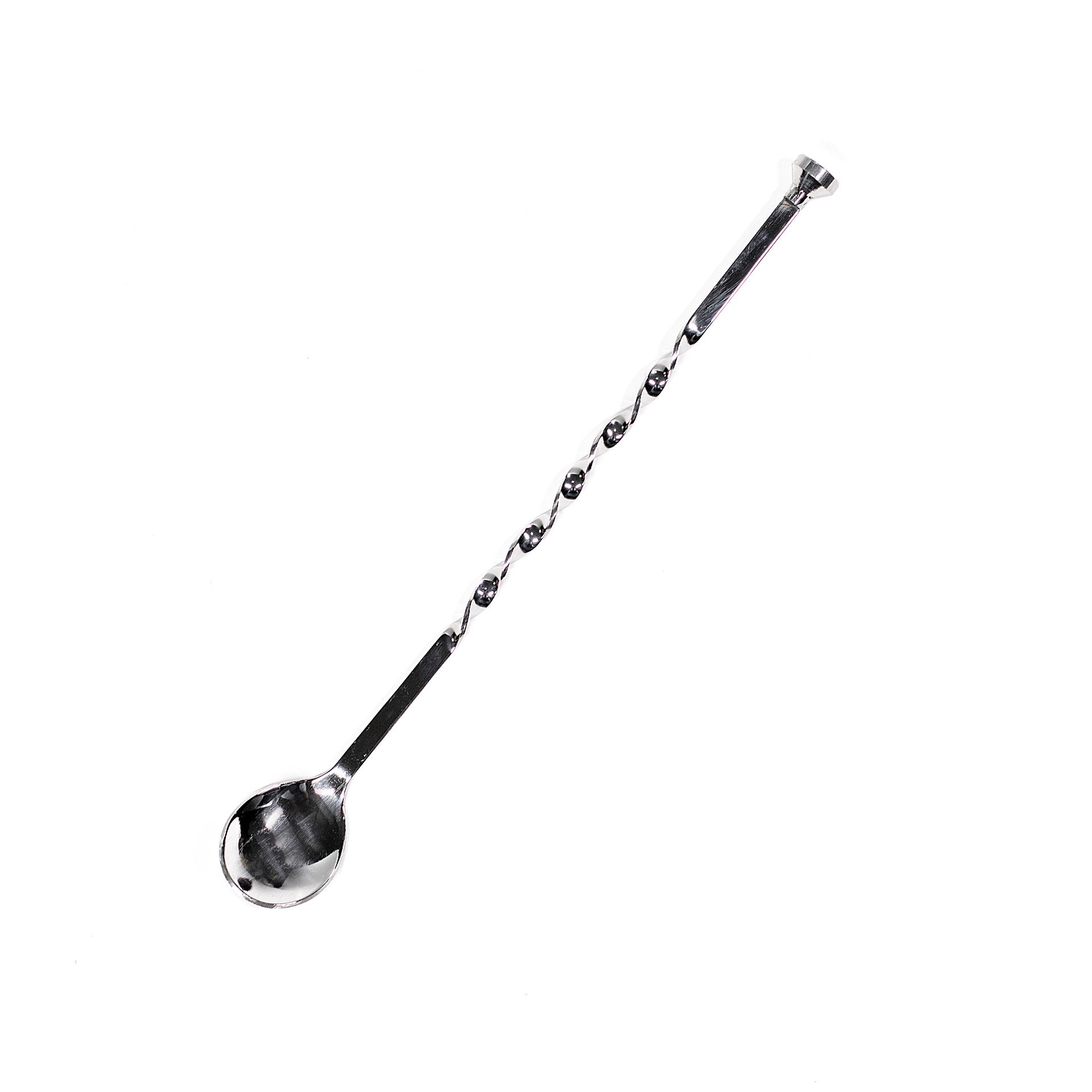 Fackelmann Cuchara Espiral para Gin Tonic, Cuchara Mezcladora para Remover Bebida Combinada, Conserva las Burbujas, Cucharilla Cóctel Larga de Acero Inoxidable, 30x3,7cm, 1 ud.