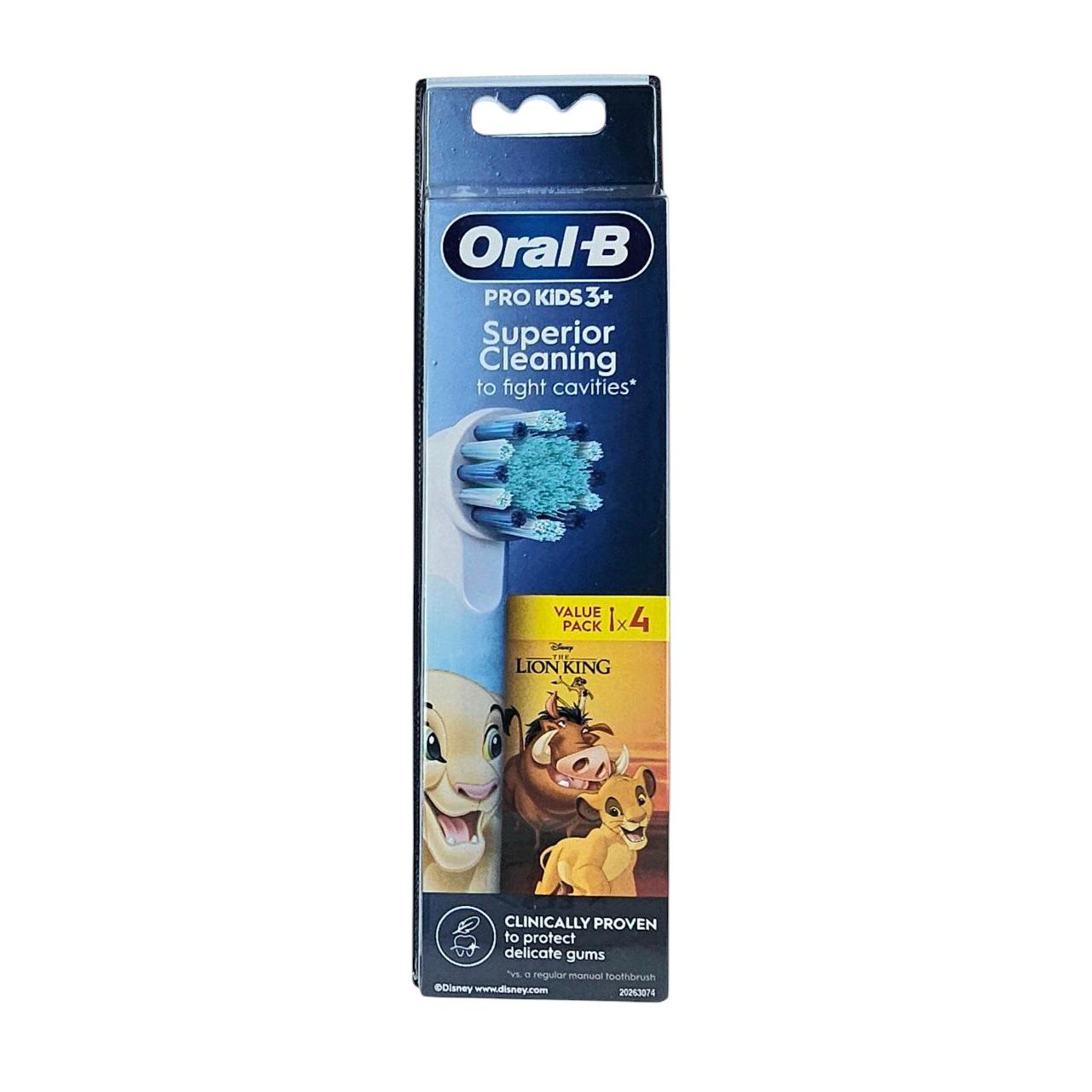 Oral B Cepillo Dental Electrico Infantil Recambio  4 Cabezales Rey Leon