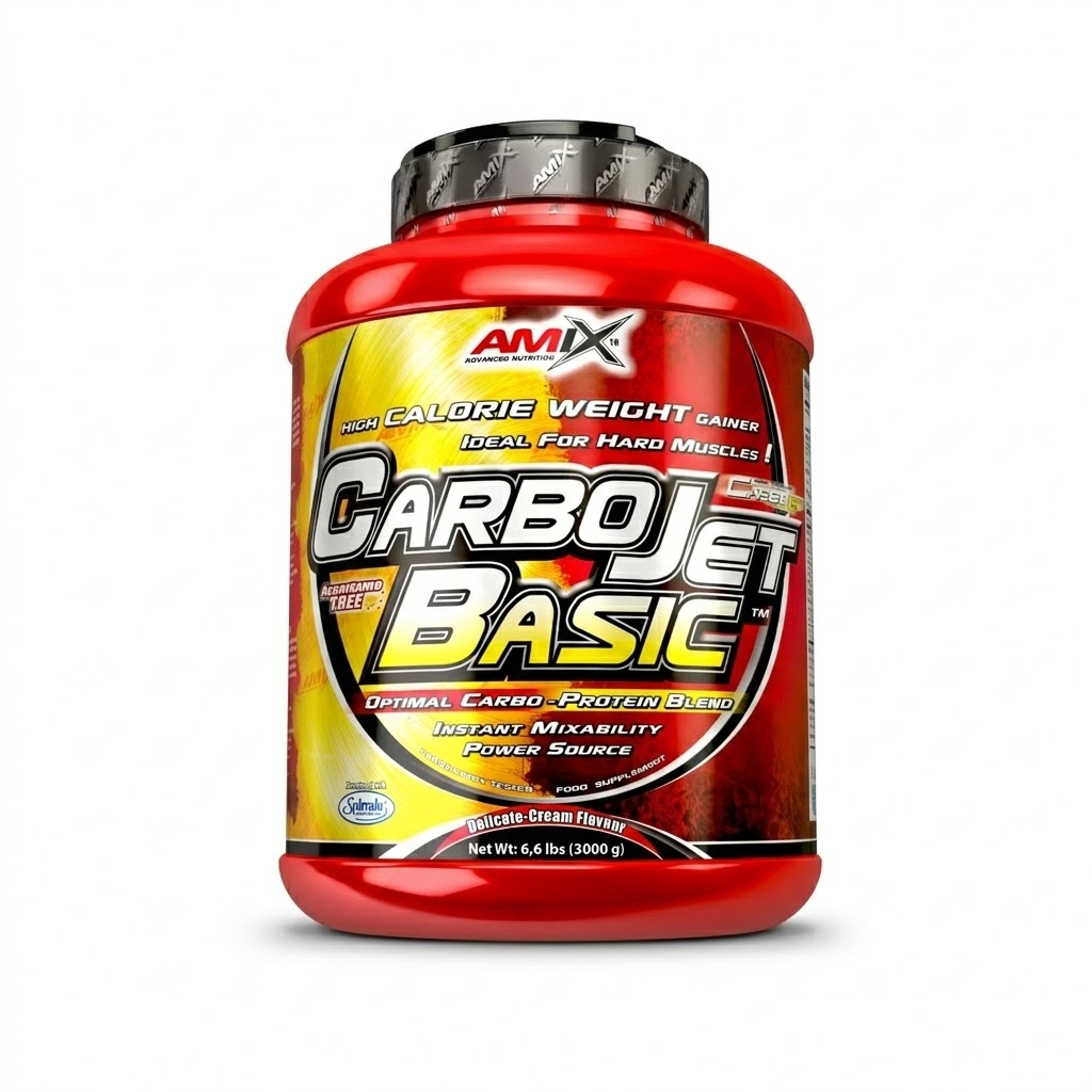 Amix CarboJet Basic 3 kg - Matriz Hipercalórica para Ganancia de Volumen - Alta Densidad de Carbohidratos (Absorción Secuencial) y Proteína de Suero - Superávit Energético Estructural