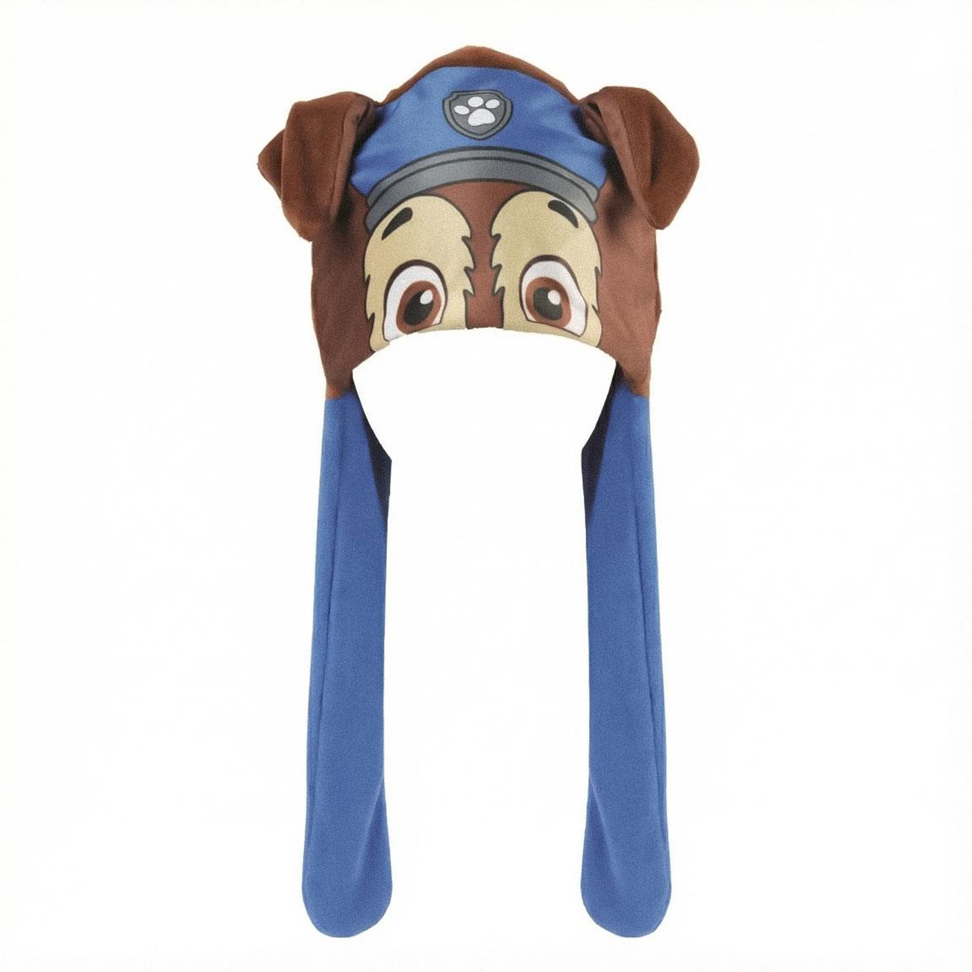 Gorro Infantil de Punto Paw Patrol para Niños y Niñas, Gorro con Orejas 3D, Diseño Azul y Marrón, Inspirado en Chase, con Cobertura Integral de Orejas, Ideal para Invierno y Regalo de Fans