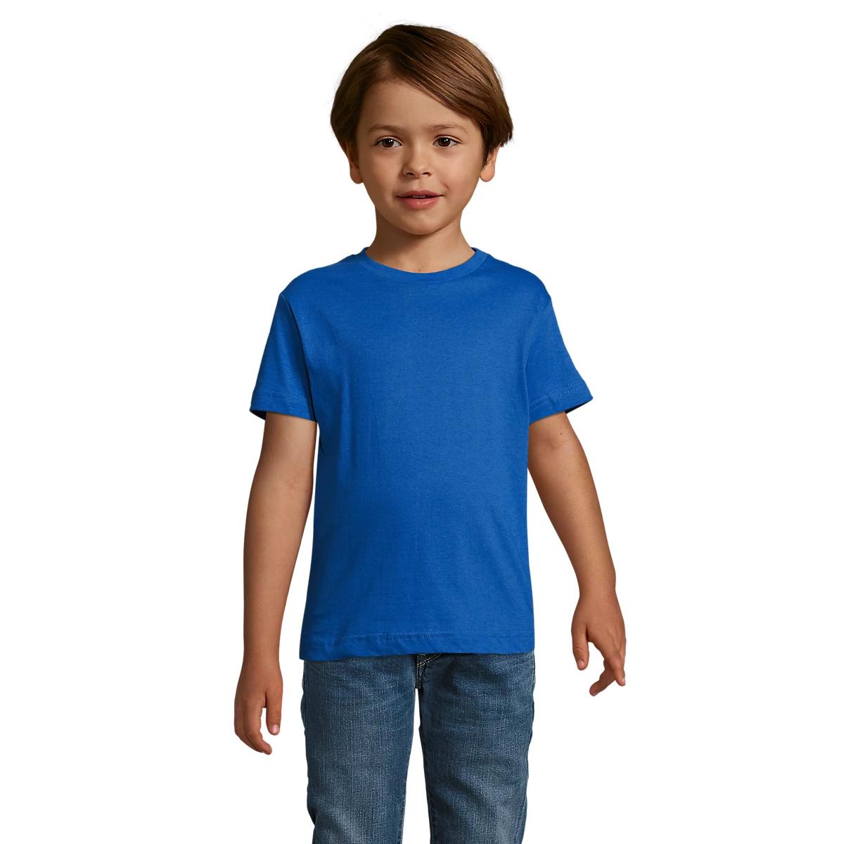 Camiseta Básica de Manga Corta SOL'S Regent Fit Kids para Niño y Niña – Camiseta Premium de Algodón, Cuello Redondo, Ajuste Moderno y Confortable para Uso Diario