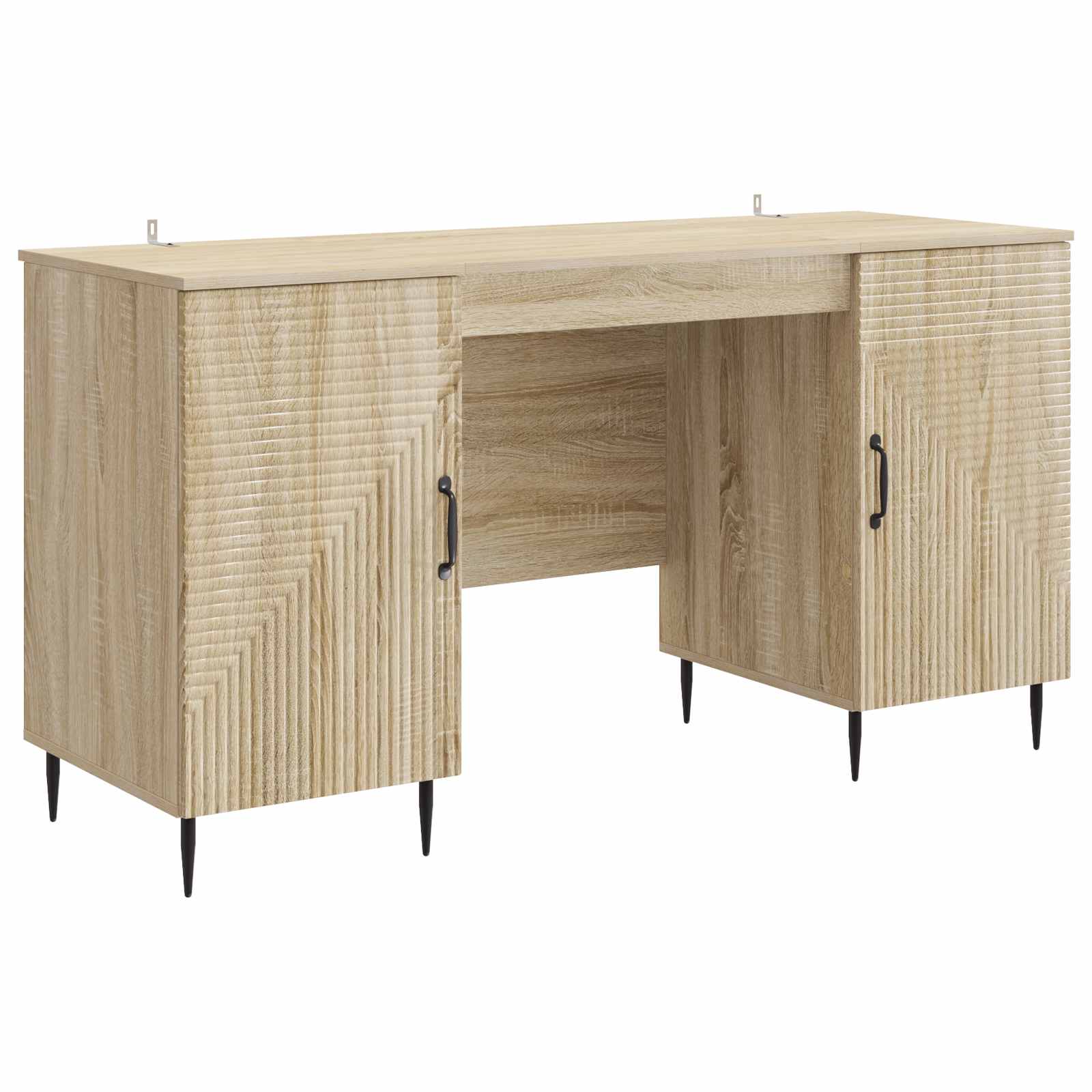 vidaXL Escritorio con estante 142,5 x 50 x 75 cm Madera de Ingeniería Multicolor