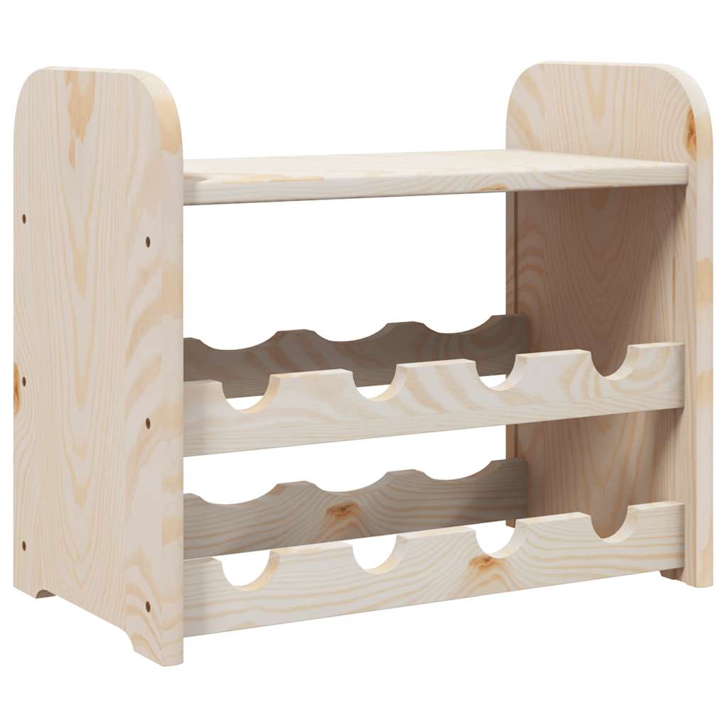 vidaXL Botellero con tablero superior madera maciza pino Multitalle