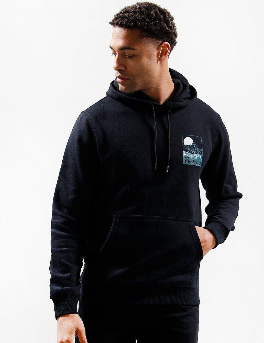 Sudadera Penfield Mountain Graphci Negra Hombre