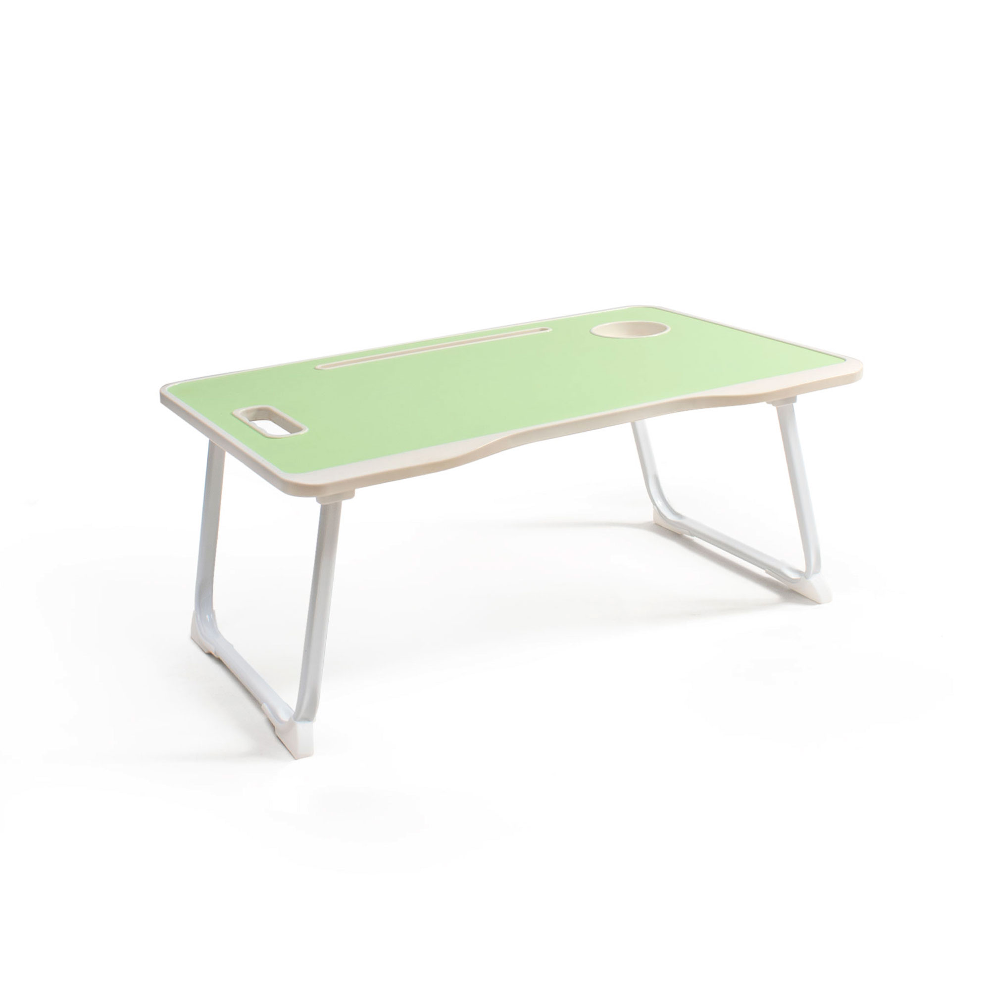 The Secret Home - Bandeja de Cama Plegable con Posavasos y Asa - 60x40x27 cm - Varios Colores