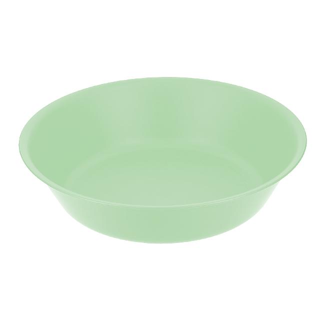 MONOUSO | Plato Hondo Reutilizable Durable PP Mineral Verde Ø18cm (1 Uds)