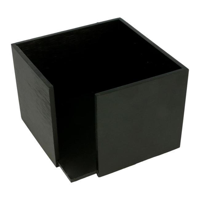 MONOUSO | Servilletero Cocktail de Bambú Negro 13,5x13,5x10cm (1 Ud)
