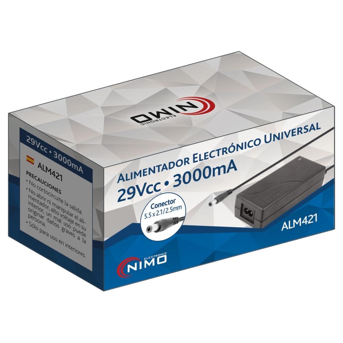 Alimentador /cargador Electrónico Universal 29Vcc/3,0A