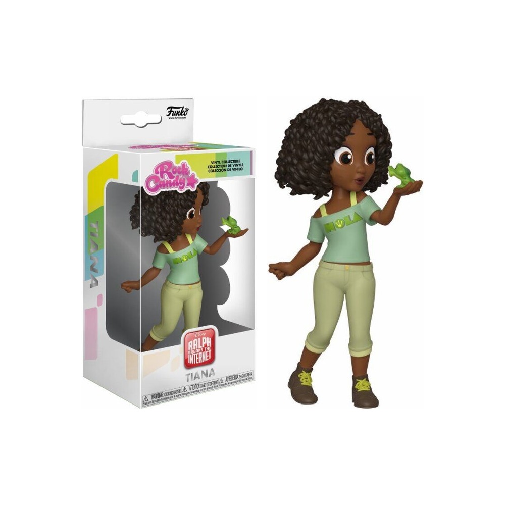 FUNKO ROCK CANDY DISNEY: ROMPE RALPH - TIANA, 39157, TIENDA CON LICENCIA OFICIAL, FIGURA, JUGUETE, CABEZÓN, VINILO, MUÑECO, PELÍCULA, DIBUJOS, PRINCESA