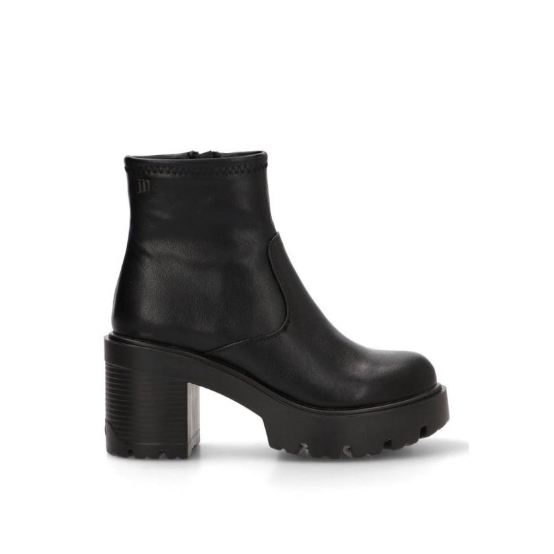 Botin Motero Chelsea Mustang - Mujer - Tacón Medio - Modelo 59874 - Color Negro