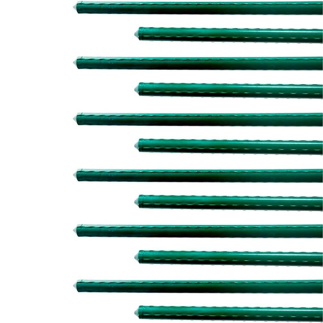Tutores de Acero Plastificado para Plantas Pack 12 | Color Verde, Ideal para Cuidado del Jardín | Soporte para Plantas, Hortalizas y Flores | La Bolata | POPPY&MARTI