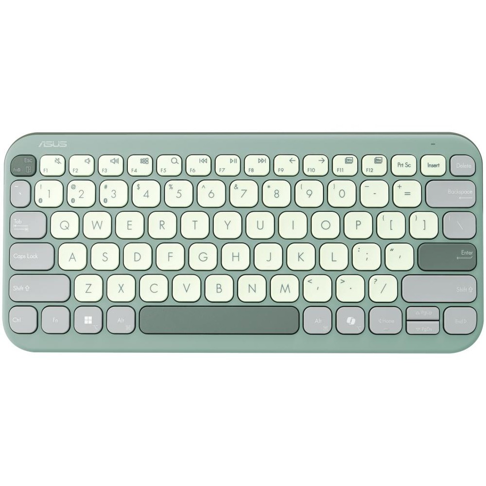Asus - Teclado inalámbrico KW100 con conexión Bluetooth, diseño 75 % y teclado QWERTY español para uso doméstico, color verde