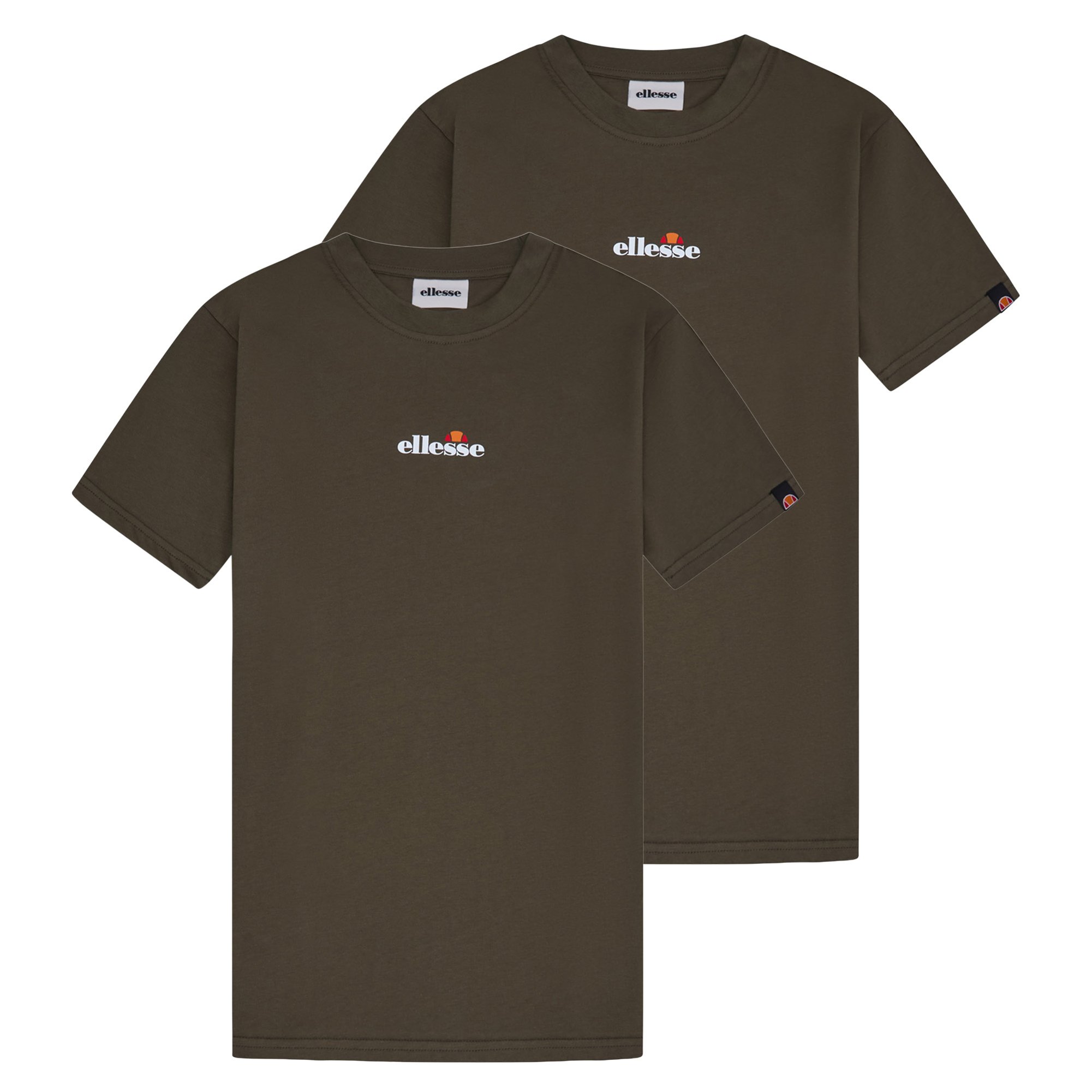 ellesse Camiseta para hombre Paquete de 2 - OLLIO 2, manga corta, cuello redondo, logotipo, algodón, liso OLLIO 2 TEE