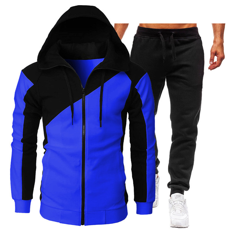 TK Chaqueta con capucha de otoño e invierno para hombre, deportiva, informal, de moda, con suéter de terciopelo, traje de manga larga para hombre