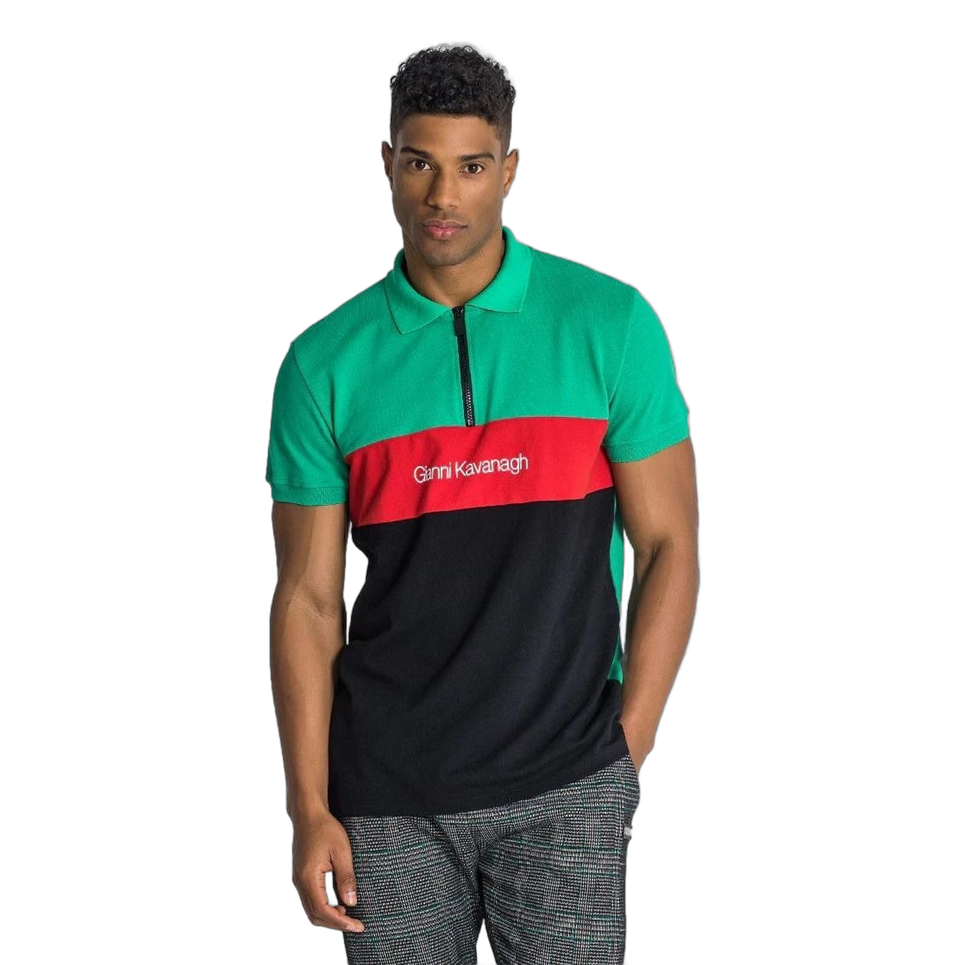 Polo Gianni Kavanagh GreenNeo Verde Hombre Moderno, Ropa casual 100% Algodón