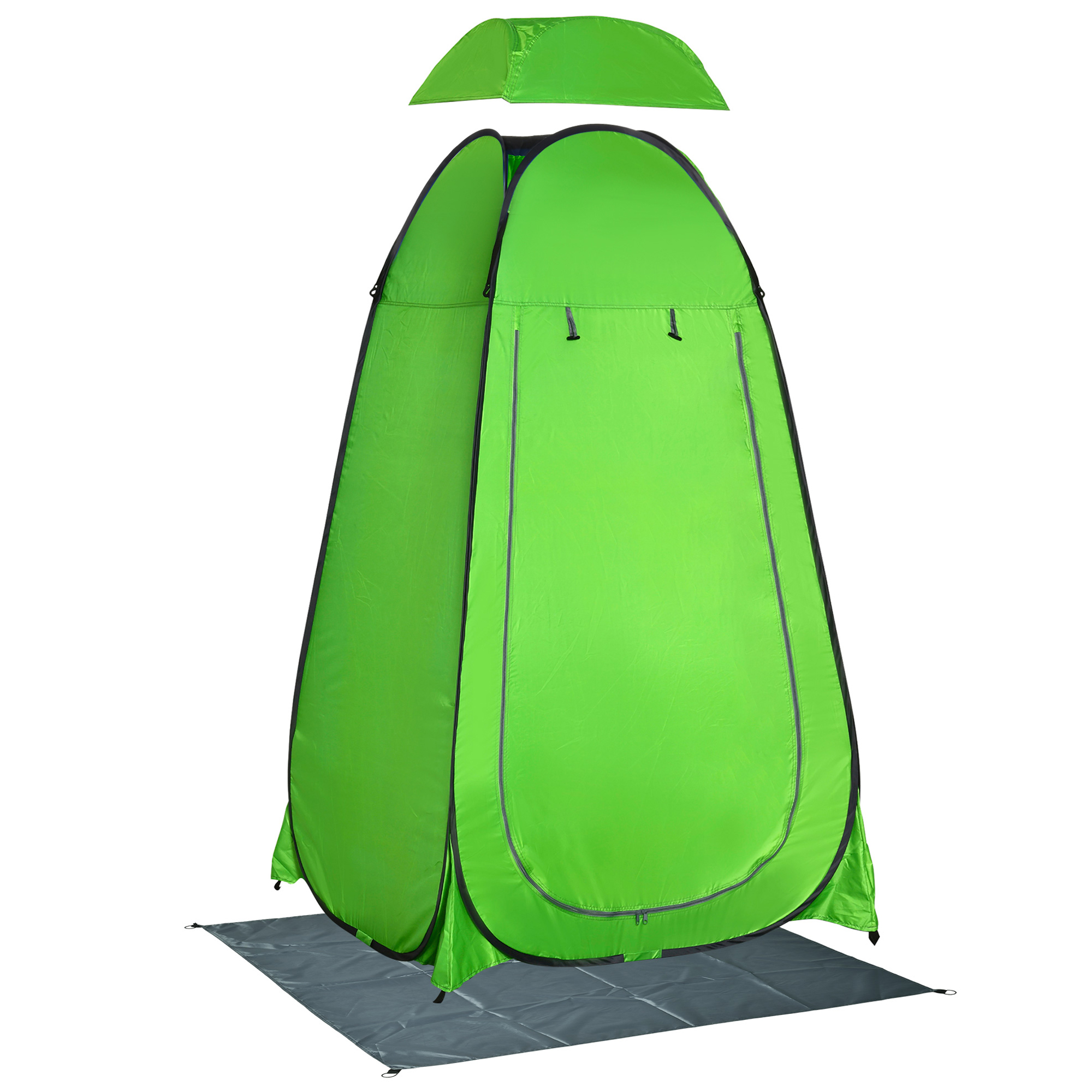 Outsunny Tienda de Ducha Instantánea Tienda de Privacidad Portátil con 1 Gancho Bolsillo Bolsa de Transporte y UV 20+ para Baño Vestuario Cambiador Inodoro 126x124x189 cm