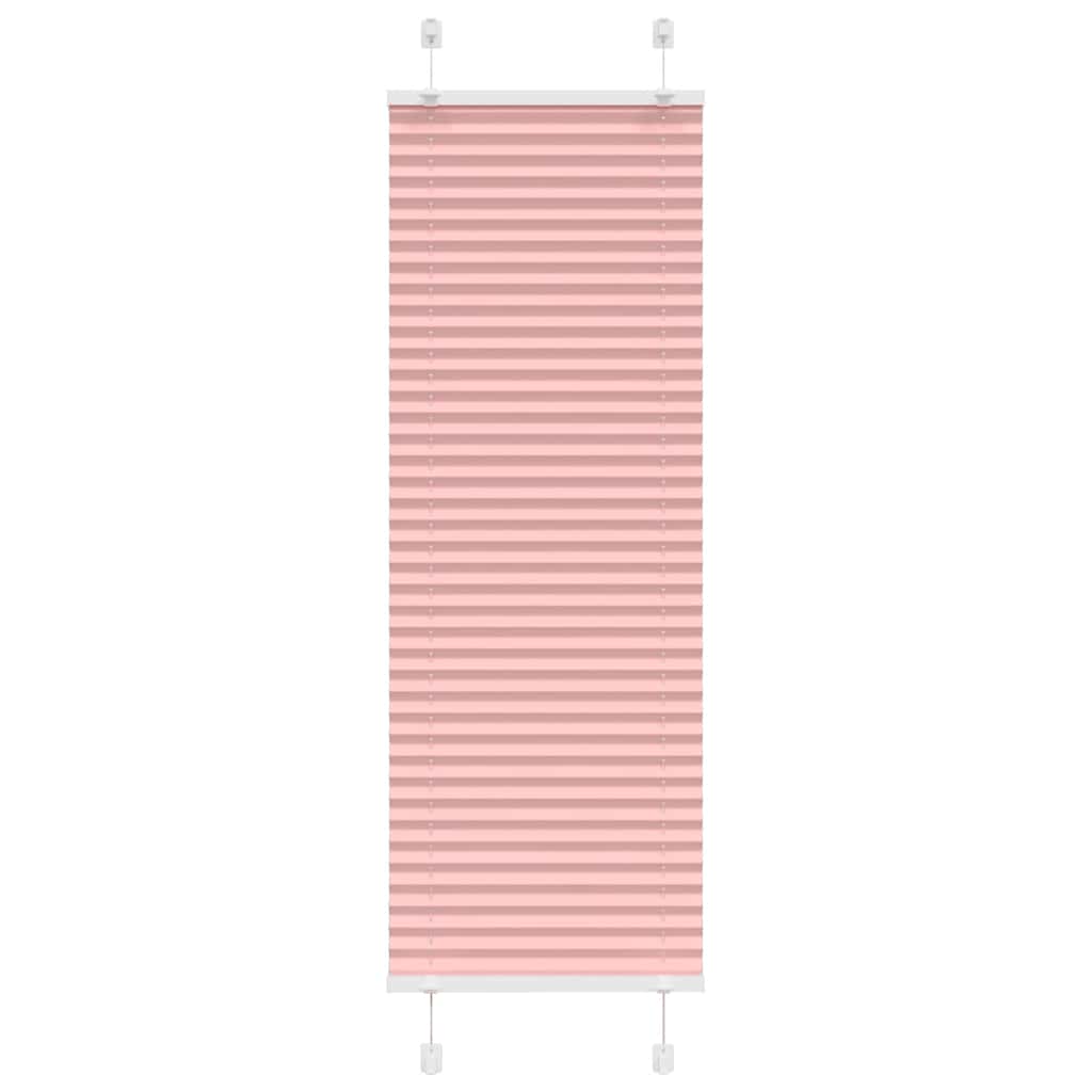 vidaXL Estor Plisado rosa 40x150 cm Tela Ancho 39,4 cm Poliéster