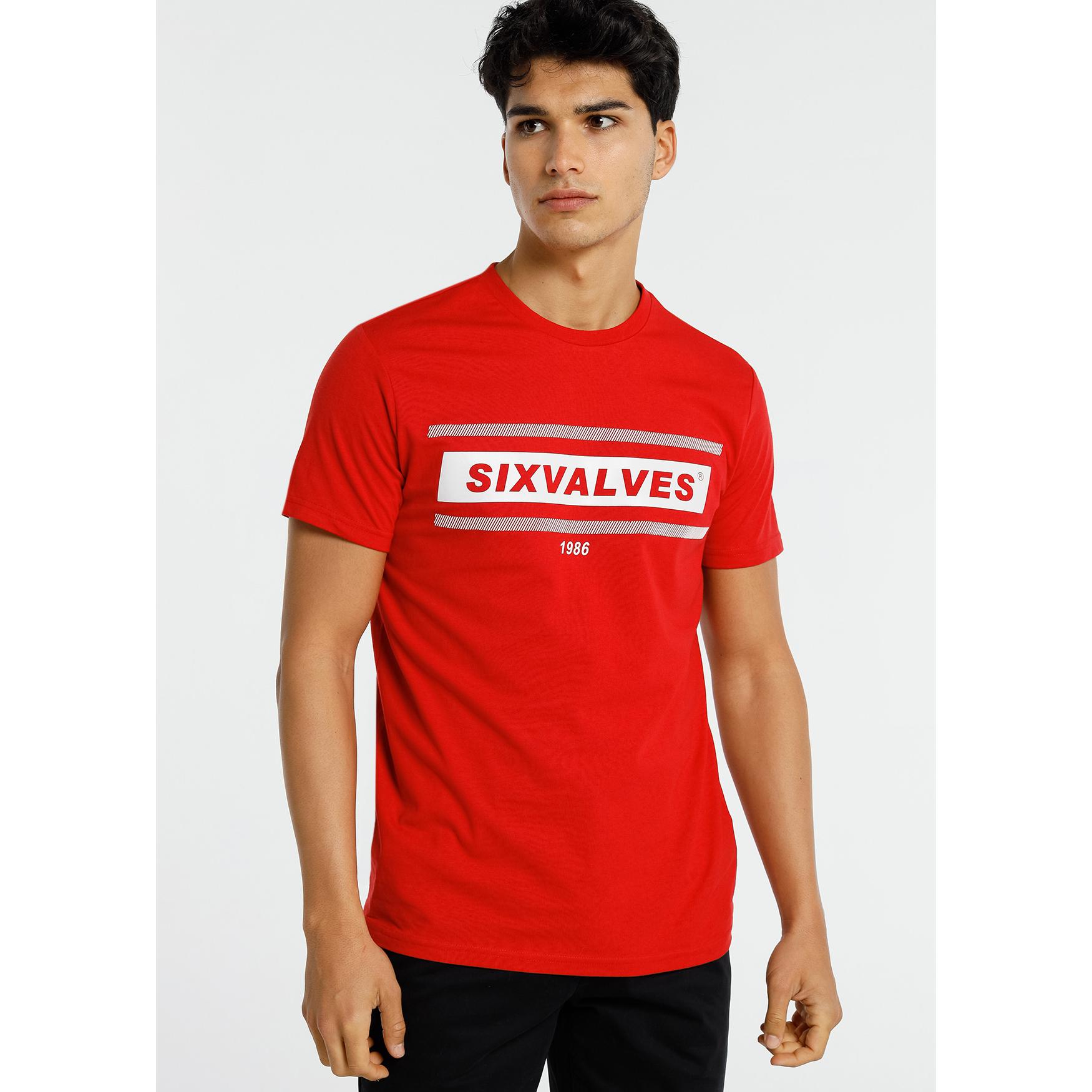 SIX VALVES - Camiseta Manga Corta Grafica Brand