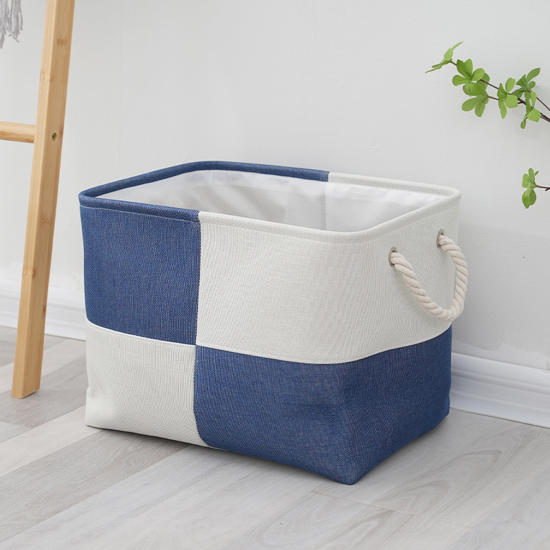 TK Cesta De Almacenamiento De Lino Plegable Para Ropa Interior Calcetines Juguetes Bebé Organizador Doméstico Para El Hogar