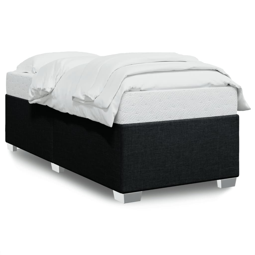 vidaXL Estructura de cama sin colchón tela negro 90x190 cm
