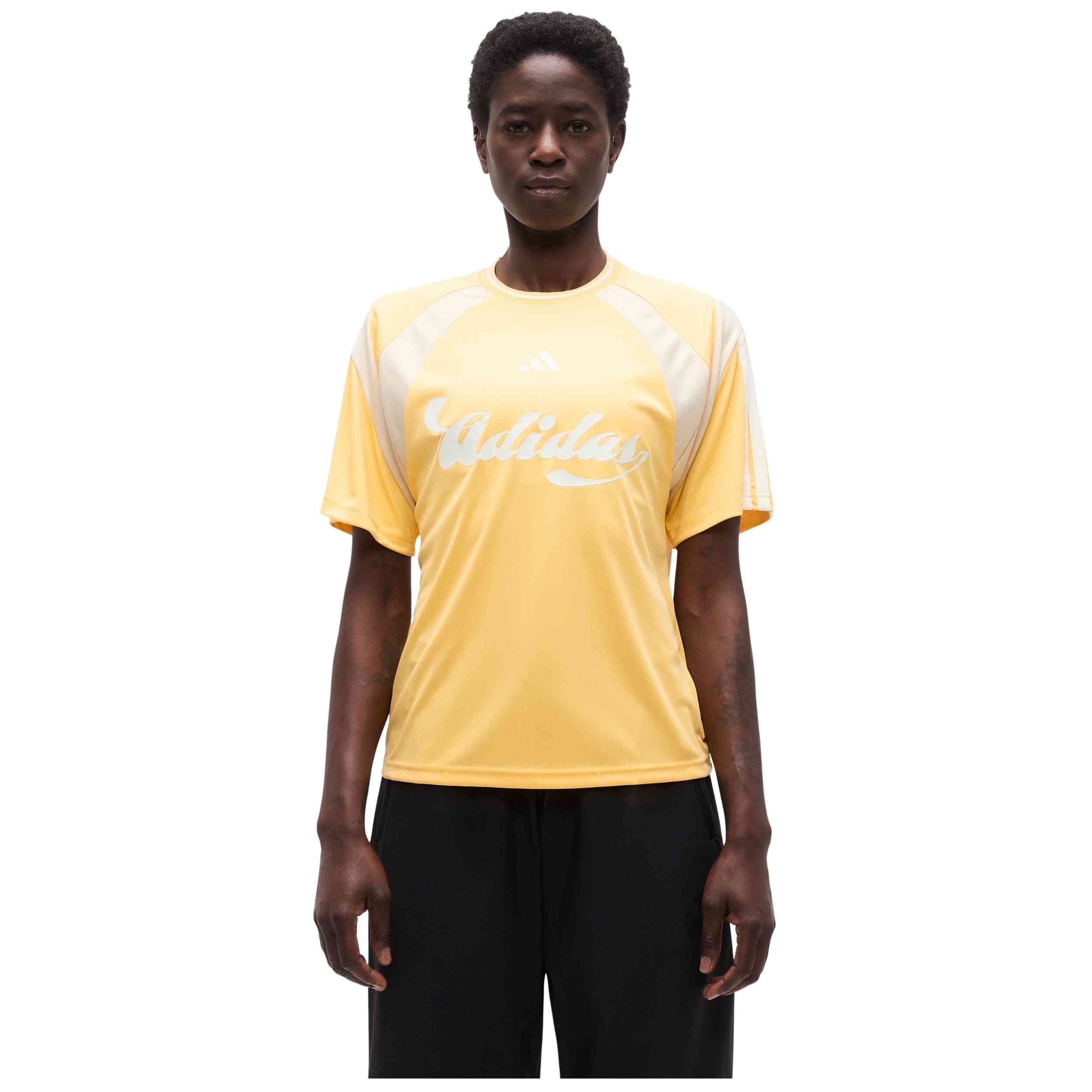 Camiseta De Manga Corta Adidas modelo JY7625 para Mujer en color Amarillo