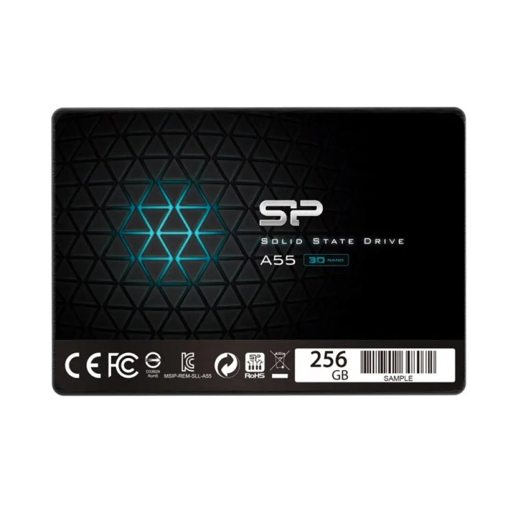 Silicon Power - Disco Duro Sólido SSD A55 2.5\" 256GB SATA III 6Gb/s con tecnología SLC Cache y DRAM Buffer para arranque en 10 segundos, ideal para actualizar ordenadores antiguos con bajo presupuesto