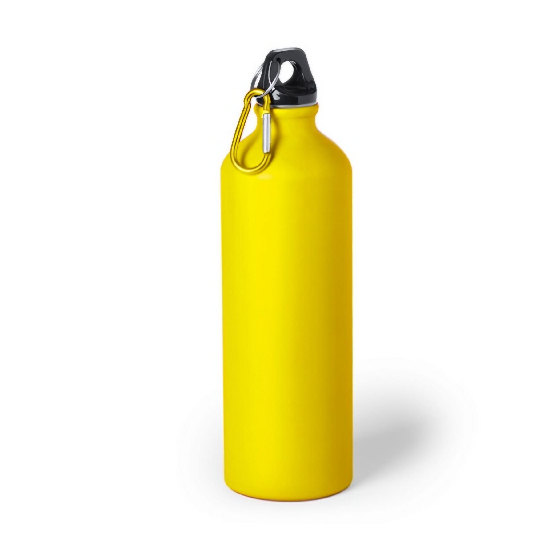 Botella de Agua de Aluminio, Capacidad 800 ml, con Tapon de Seguridad y Mosqueton Metalico, Bidon Ligero para Trekking, Camping, Gimnasio, Botella de Agua de Aluminio, Capacidad 800 ml, con Tapon de Seguridad y Mosqueton Metalico, Varios colores