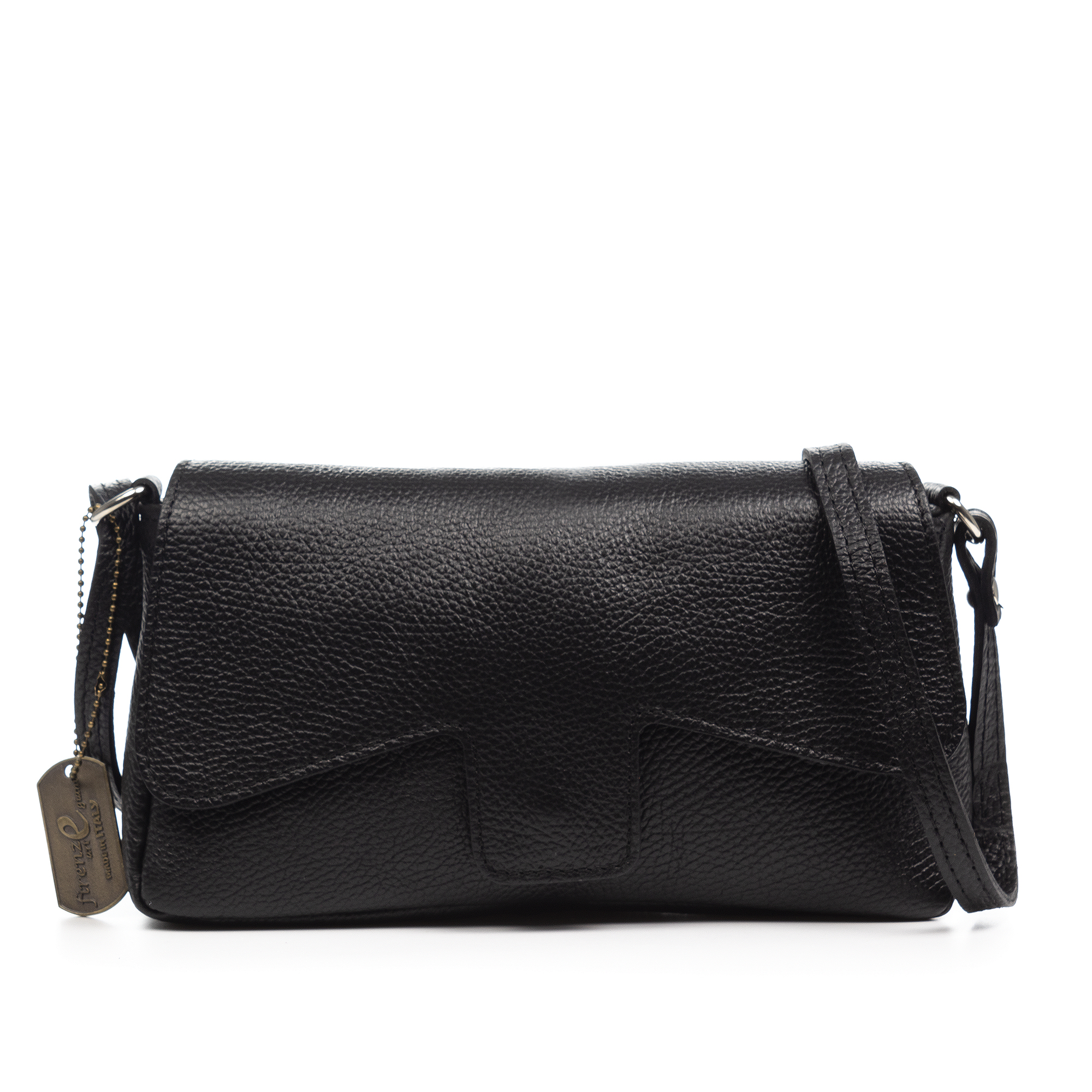 FIRENZE ARTEGIANI Arcade bolso bandolera mujer. Piel auténtica acabado Dollaro. Fabricado en Italia 26x6x15 Cm.
