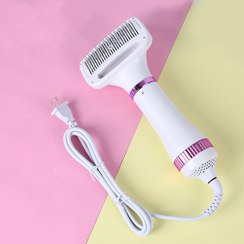 Secador de Pelo para Mascotas | Secador de Pelo Portátil y Silencioso 2 en 1 con un Cepillo Práctico | Temperatura Ajustable | para Perros y Gatos Pequeños y Medianos