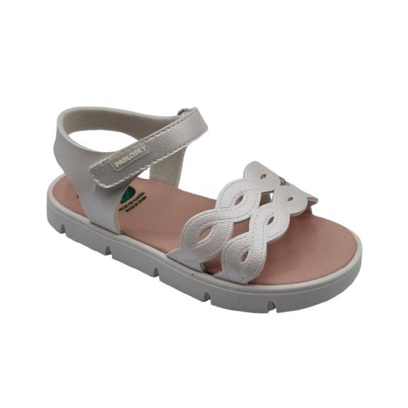 Pablosky - Sandalias de piel para niñas modelo 440704, cómodas y resistentes para verano, color blanco, ideal para uso diario y ocasiones especiales