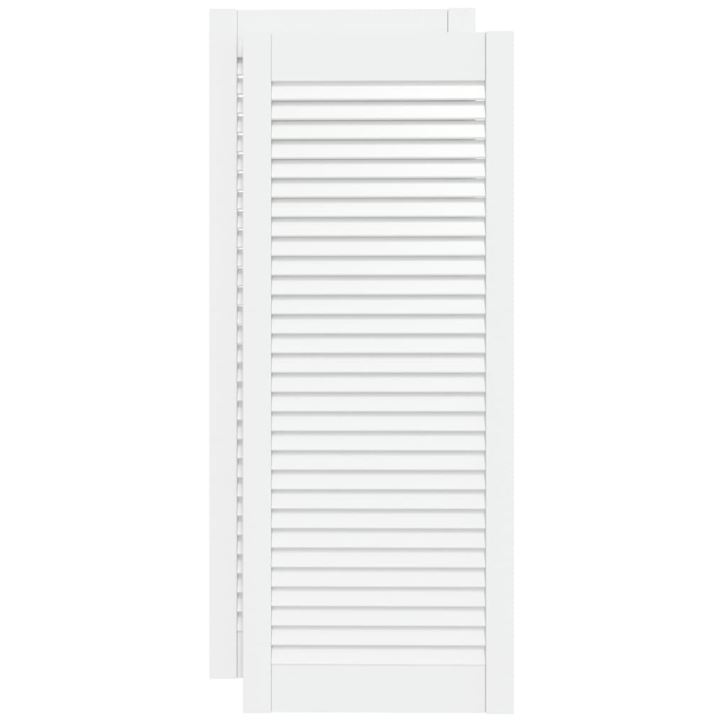 vidaXL 2x Puertas Tipo Persiana 99,3x39,4cm Celosía Color Natural, Blanco, y mas
