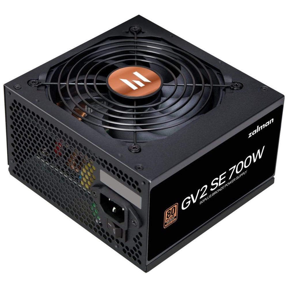 Zalman - Fuente de alimentación ATX 700 W ZM700-GV2SE con certificación 80 Plus Bronze, refrigeración por ventilador de 12 cm y protección contra sobretensión, sobrecorriente y sobrecalentamiento