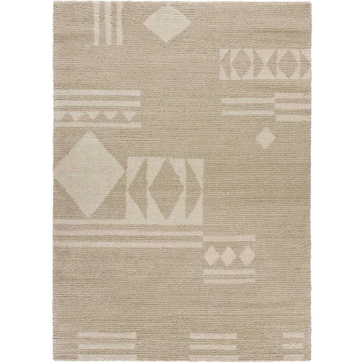 ATTICGO Alfombra de Interior Estilo Geométrico en Beige - Venus 68111 | 80X150, 120X170, 160X230 cm