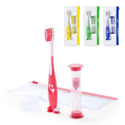 Disok Set Cepillo de Dientes y Reloj de Arena en Estuche - Regalos Detalles y Recuerdos para Invitados de Cumpleaños, Bodas, Colegios y Guarderías