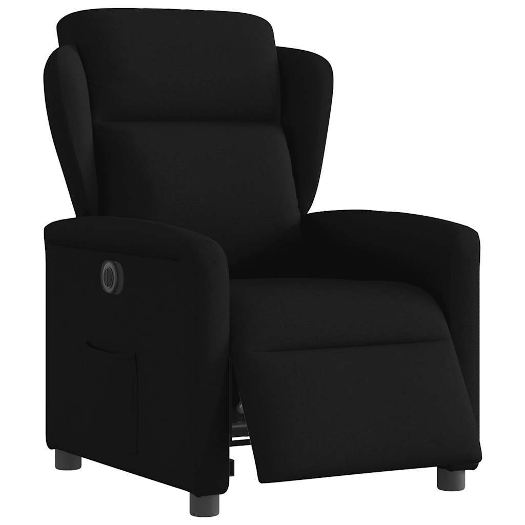 vidaXL Sillón reclinable eléctrico de tela negro