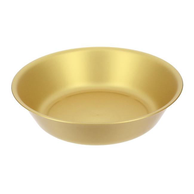 MONOUSO | Plato Hondo Reutilizable Durable PP Mineral Oro Ø18cm (54 Uds)
